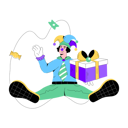 پیش‌نمایش فایل clown-gift-9696313 از پک دلقک