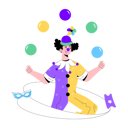 پیش‌نمایش فایل clown-juggling-9696295 از پک دلقک