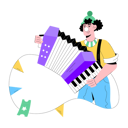 پیش‌نمایش فایل clown-musician-9696292 از پک دلقک