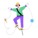پیش‌نمایش فایل clown-stilts-walking-9696340 از پک دلقک