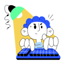 پیش‌نمایش فایل male-student-typing-10635081 از پک آموزش و پرورش