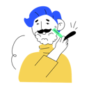 پیش‌نمایش فایل man-shaving-his-beard-10810364 از پک کارمند و حرفه