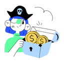 پیش‌نمایش فایل pirate-with-treasure-10810366 از پک کارمند و حرفه