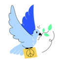 پیش‌نمایش فایل bird-flying-with-peace-sign-10893108 از پک روز جهانی صلح