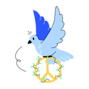 پیش‌نمایش فایل bird-flying-with-peace-sign-10893122 از پک روز جهانی صلح