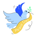 پیش‌نمایش فایل bird-flying-with-peace-sign-10893128 از پک روز جهانی صلح