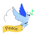 پیش‌نمایش فایل bird-flying-with-peace-sign-10893146 از پک روز جهانی صلح