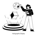 پیش‌نمایش فایل employee-using-holographic-display-11740818 از پک واقعیت افزوده