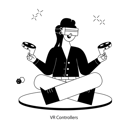 پیش‌نمایش فایل employee-using-vr-controllers-11740814 از پک واقعیت افزوده