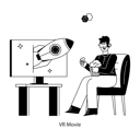 پیش‌نمایش فایل man-watching-vr-movie-11740830 از پک واقعیت افزوده