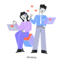 پیش‌نمایش فایل couple-doing-vr-dating-11740801 از پک واقعیت افزوده