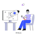 پیش‌نمایش فایل man-watching-vr-movie-11740800 از پک واقعیت افزوده