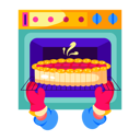 پیش‌نمایش فایل baking-pie-in-oven-12174491 از پک آماده‌سازی غذا