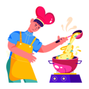 پیش‌نمایش فایل chef-cooking-food-in-restaurant-12174495 از پک آماده‌سازی غذا