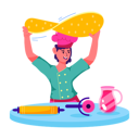 پیش‌نمایش فایل chef-tossing-pizza-in-the-air-12174478 از پک آماده‌سازی غذا