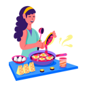 پیش‌نمایش فایل girl-making-breakfast-12174477 از پک آماده‌سازی غذا