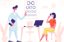 پیش‌نمایش فایل ophthalmologist-doctor-check-eyesight-for-eyeglasses-diopter-to-woman-4587230 از پک سلامت و پزشکی