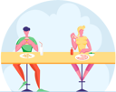 پیش‌نمایش فایل people-sitting-at-a-restaurant-eating-meal-4587202 از پک غذا
