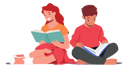 پیش‌نمایش فایل boy-and-girl-reading-books-together-4538665 از پک آموزش و پرورش