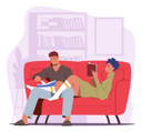 پیش‌نمایش فایل couple-in-living-room-and-reading-book-together-4538650 از پک آموزش و پرورش