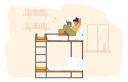پیش‌نمایش فایل girl-in-college-dorm-reading-book-while-sitting-on-bunk-bed-4538656 از پک آموزش و پرورش