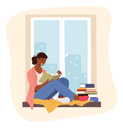 پیش‌نمایش فایل girl-reading-book-while-sitting-near-window-4538649 از پک آموزش و پرورش
