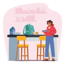 پیش‌نمایش فایل girl-taking-lunch-from-kitchen-while-going-to-school-4538648 از پک آموزش و پرورش
