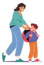 پیش‌نمایش فایل mother-leaving-son-for-school-4538645 از پک آموزش و پرورش