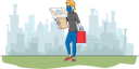 پیش‌نمایش فایل female-in-protective-mask-walking-from-store-with-grocery-products-in-paper-bag-4662269 از پک سلامت و پزشکی