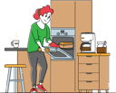 پیش‌نمایش فایل female-cooking-bakes-put-raw-bun-into-oven-on-kitchen-4662248 از پک غذا و نوشیدنی