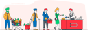 پیش‌نمایش فایل shopping-queue-in-grocery-market-4662255 از پک غذا و نوشیدنی