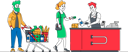 پیش‌نمایش فایل shopping-queue-in-supermarket-4662257 از پک غذا و نوشیدنی