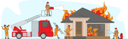 پیش‌نمایش فایل fireman-working-at-a-fire-emergency-spot-4664443 از پک صنعت و تولید
