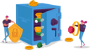 پیش‌نمایش فایل people-using-bank-vault-4704236 از پک کسب و کار و امور مالی