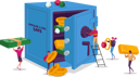 پیش‌نمایش فایل people-using-bank-vault-to-save-money-4704233 از پک کسب و کار و امور مالی