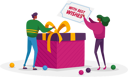 پیش‌نمایش فایل girl-wishing-boy-with-birthday-gift-4704104 از پک جشن