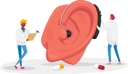 پیش‌نمایش فایل male-doctors-fitting-deaf-aid-on-huge-patient-ear-4704792 از پک سلامت و پزشکی