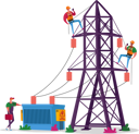 پیش‌نمایش فایل electrician-workers-working-on-transmission-tower-4704891 از پک صنایع