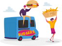 پیش‌نمایش فایل buying-junk-food-from-street-food-truck-4704428 از پک غذا و نوشیدنی