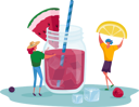 پیش‌نمایش فایل couple-making-a-glass-of-watermelon-mocktail-4704433 از پک غذا و نوشیدنی
