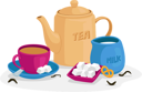 پیش‌نمایش فایل hot-tea-with-milk-and-sugar-cubes-4704439 از پک غذا و نوشیدنی