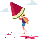 پیش‌نمایش فایل man-eating-watermelon-popsicle-4704447 از پک غذا و نوشیدنی