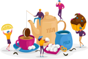 پیش‌نمایش فایل people-preparing-morning-breakfast-meal-and-coffee-4704435 از پک غذا و نوشیدنی