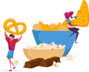 پیش‌نمایش فایل woman-eating-nachos-4704424 از پک غذا و نوشیدنی