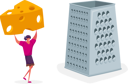 پیش‌نمایش فایل woman-holding-cheese-and-grating-it-using-grater-4704411 از پک غذا و نوشیدنی