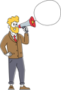 پیش‌نمایش فایل business-man-shouting-to-megaphone-or-loudspeaker-with-speech-bubble-4705288 از پک کسب‌وکار و امور مالی - نسخه 6