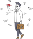 پیش‌نمایش فایل business-man-with-briefcase-flying-paper-airplanes-4705291 از پک کسب‌وکار و امور مالی - نسخه 6