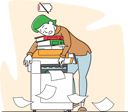 پیش‌نمایش فایل hard-work-tired-business-woman-with-low-battery-level-sleep-on-printer-4705340 از پک کسب‌وکار و امور مالی - نسخه 6
