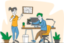 پیش‌نمایش فایل man-and-woman-freelancers-at-home-working-distant-on-computer-4705320 از پک کسب‌وکار و امور مالی - نسخه 6