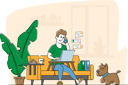 پیش‌نمایش فایل man-freelancer-sitting-on-sofa-working-distant-on-laptop-from-home-4705319 از پک کسب‌وکار و امور مالی - نسخه 6